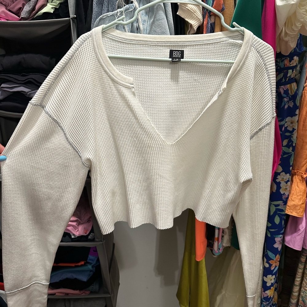 Urban Outfitters oversized waffle crop top